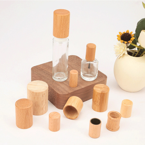 Factory direct sales square cover cylindrical cover perfume aromatherapy bottle cover fire-free aromatherapy wood essential oil bamboo bottle cover