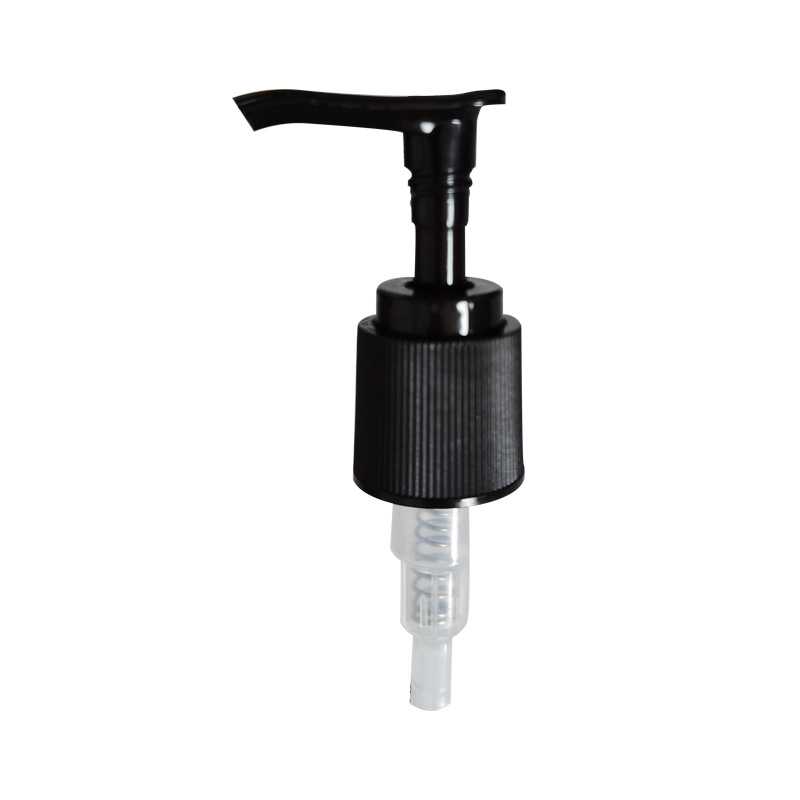 24/415 black vertical stripe threaded pump Disinfectant hand soap shower gel lotion pump head