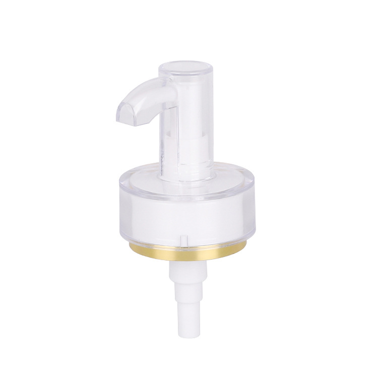 AS transparent cover ALBION lotion pump White silver-plated plastic ALBION pump head 24-tooth double-layer press pump