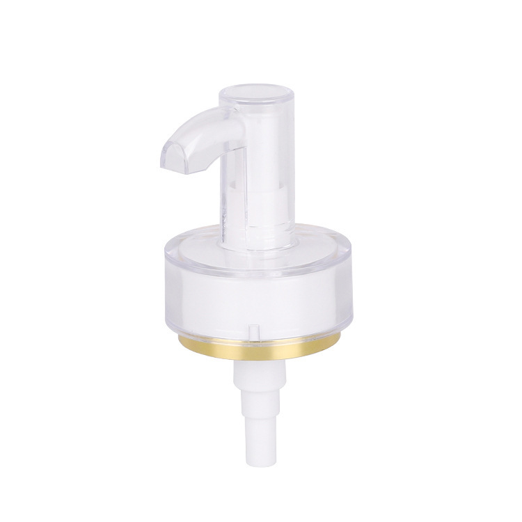 AS transparent cover ALBION lotion pump White silver-plated plastic ALBION pump head 24-tooth double-layer press pump