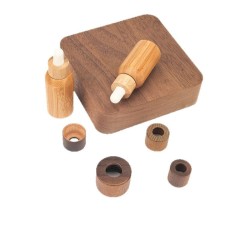 24-tooth bamboo dropper cap bamboo wood perfume bottle cap essential oil bottle bamboo cap lotion spray bottle bamboo wood cap