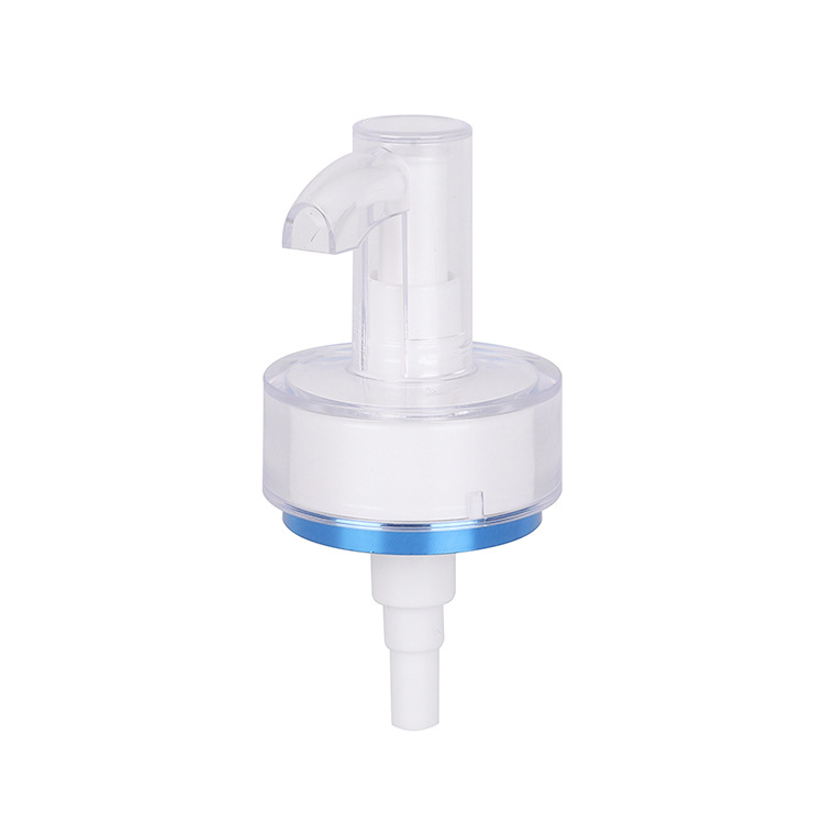AS transparent cover ALBION lotion pump White silver-plated plastic ALBION pump head 24-tooth double-layer press pump