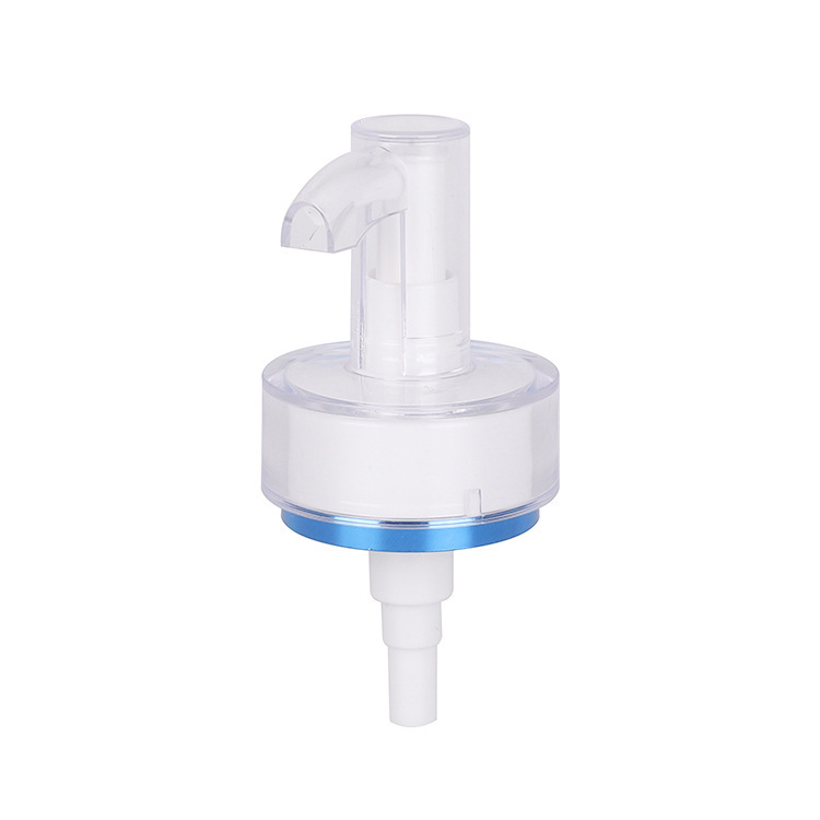 AS transparent cover ALBION lotion pump White silver-plated plastic ALBION pump head 24-tooth double-layer press pump