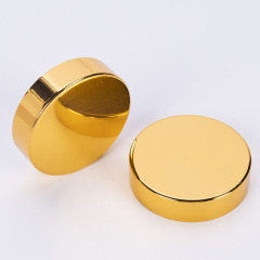 Aluminum cap manufacturer 53 teeth electrochemical aluminum cap bright gold aluminum plastic cap cosmetic bottle cap pet bottle cap
