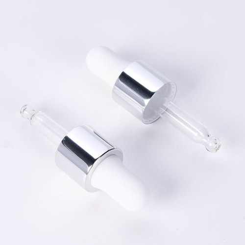 15-tooth anodized aluminum essential oil dropper, rubber head dropper, glass essential oil dropper, anodized aluminum dropper is durable