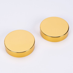 Aluminum cap manufacturer 53 teeth electrochemical aluminum cap bright gold aluminum plastic cap cosmetic bottle cap pet bottle cap