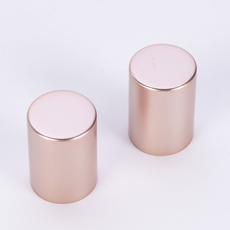 Factory direct supply 13 teeth with 3ml glass roller bottle anodized aluminum cover cosmetic packaging bottle cap can print logo