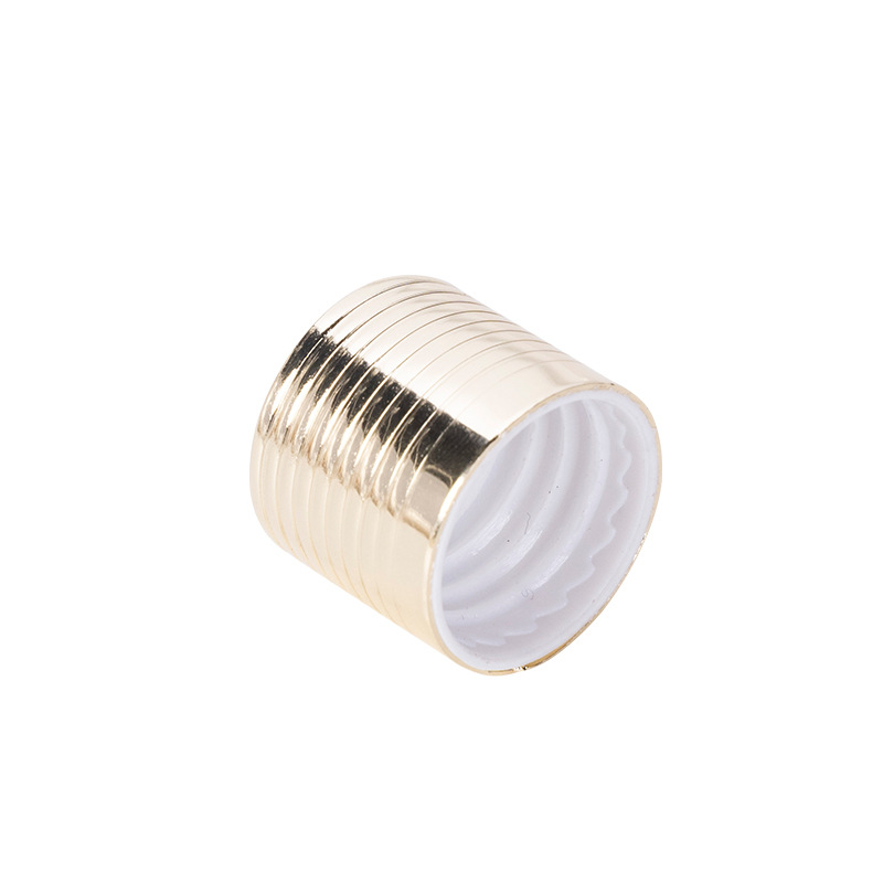 18-tooth gold cap, gold electrochemical aluminum cap, double tangent gold cap, essential oil aromatherapy bottle gold cap, electrolytic aluminum cap