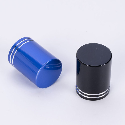 20 teeth with 15ml glass roller bottle anodized aluminum cover cosmetic packaging bottle cap can be printed logo lotion