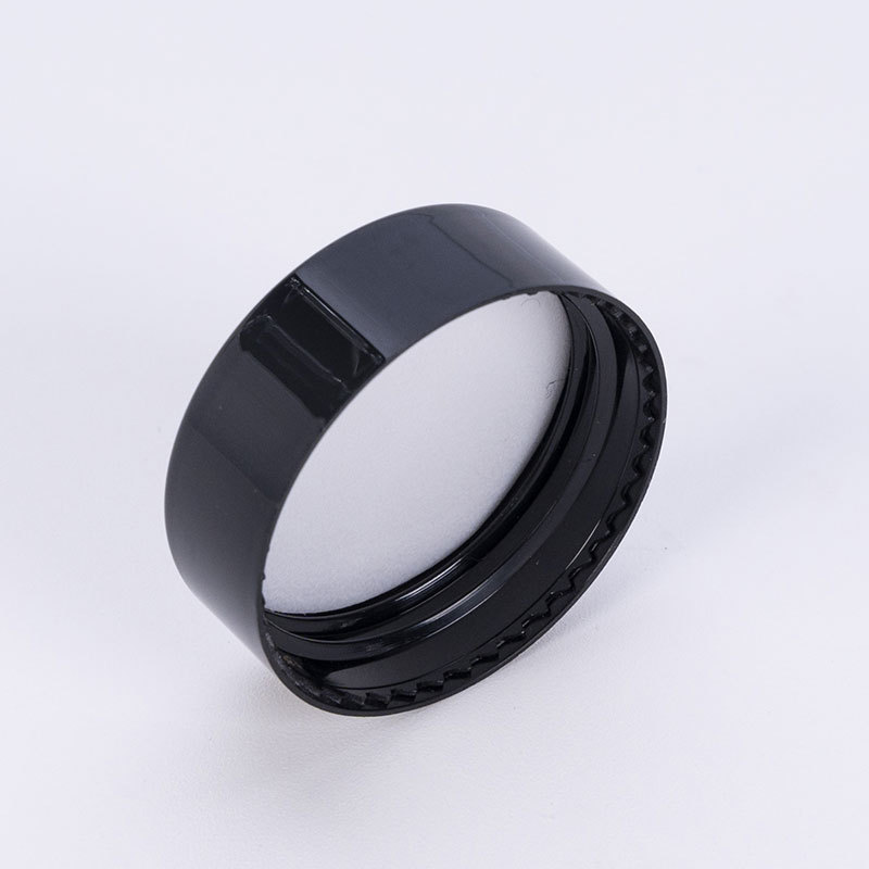 33-tooth caliber press-screw plastic bottle cap universal screw cap black cosmetic bottle plastic cap