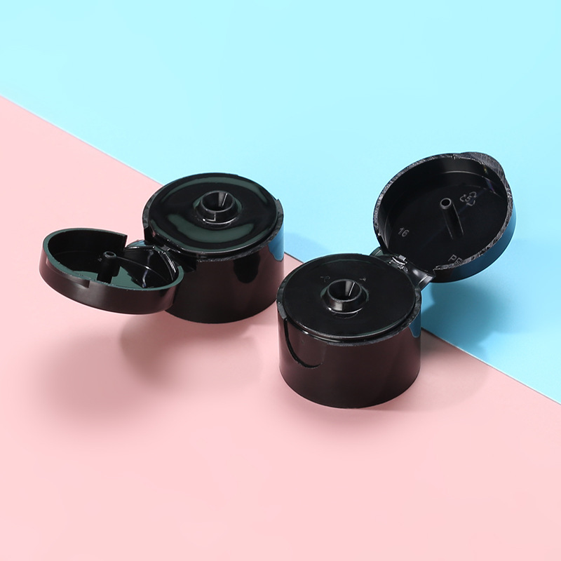 New 20/410 black glossy butterfly flip cap multi-caliber shower gel bottle cap water and milk bottle butterfly cap