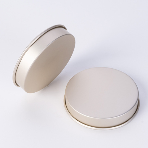 Wholesale 66-tooth screw-on aluminum cap round cosmetics with logo stainless steel seal tinplate