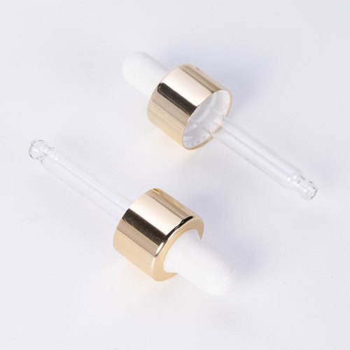 Manufacturers spot wholesale rubber head dropper 18 teeth glass essential oil dropper anodized aluminum dropper perfume bottle