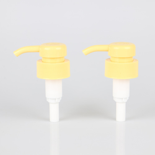 32 teeth 4cc push pump head yellow plastic detergent lotion pump sub-bottle detergent pump head