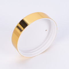 Aluminum cap manufacturer 53 teeth electrochemical aluminum cap bright gold aluminum plastic cap cosmetic bottle cap pet bottle cap