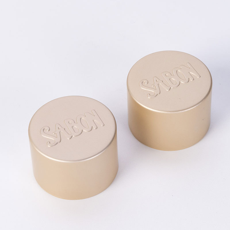 28 anodized aluminum screw cap bottle cap with middle hole ring cap essential oil bottle cap wholesale can print logo factory direct supply environmental protection