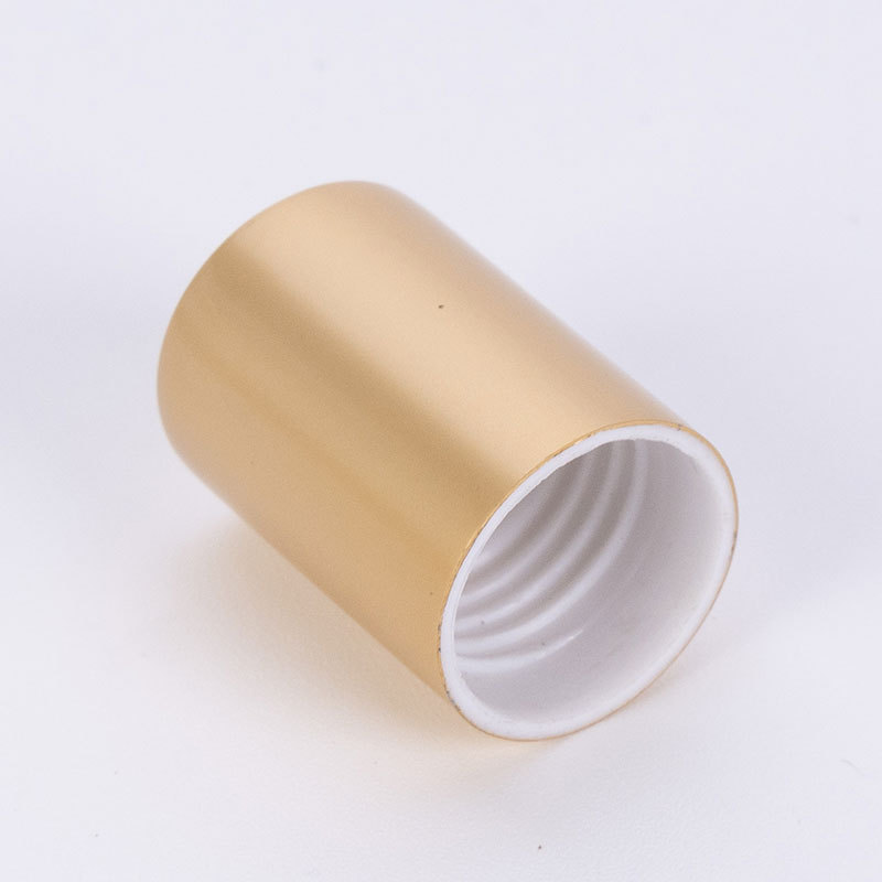 16 teeth with 10ml glass roller bottle anodized aluminum cover cosmetic packaging bottle cap can print logo