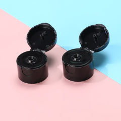 New 20/410 black glossy butterfly flip cap multi-caliber shower gel bottle cap water and milk bottle butterfly cap