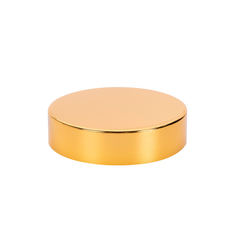 Aluminum cap manufacturer 53 teeth electrochemical aluminum cap bright gold aluminum plastic cap cosmetic bottle cap pet bottle cap
