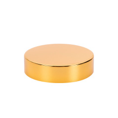 Aluminum cap manufacturer 53 teeth electrochemical aluminum cap bright gold aluminum plastic cap cosmetic bottle cap pet bottle cap