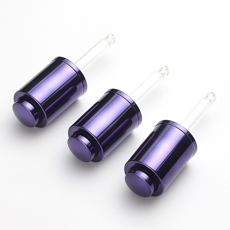 Supply 20-tooth UV press dropper cosmetic essence dispensing dropper rotatable press glass dropper wholesale
