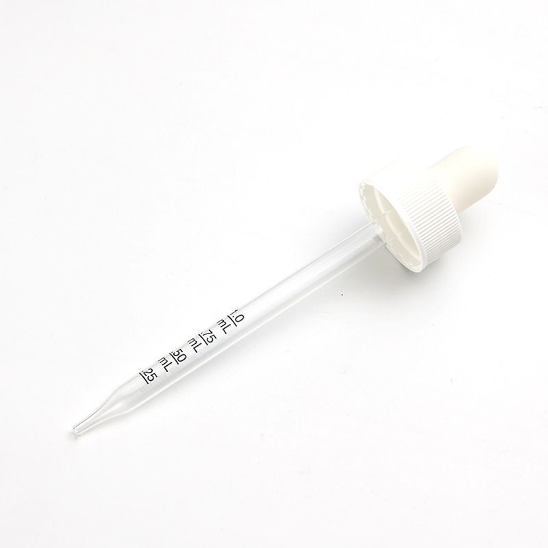 Supply 24 teeth/400 silicone dropper easy to press with scale silicone head glass dropper manufacturer processing and production