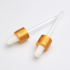 Supply 20-tooth silicone dropper personalized on-demand engraving white silicone head transparent glass dropper manufacturer wholesale