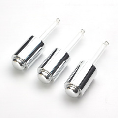 Supply 18 teeth/415 silver push dropper cosmetic essential oil bottle push glass dropper manufacturer production and wholesale