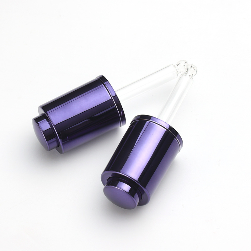 Supply 20-tooth UV press dropper cosmetic essence dispensing dropper rotatable press glass dropper wholesale