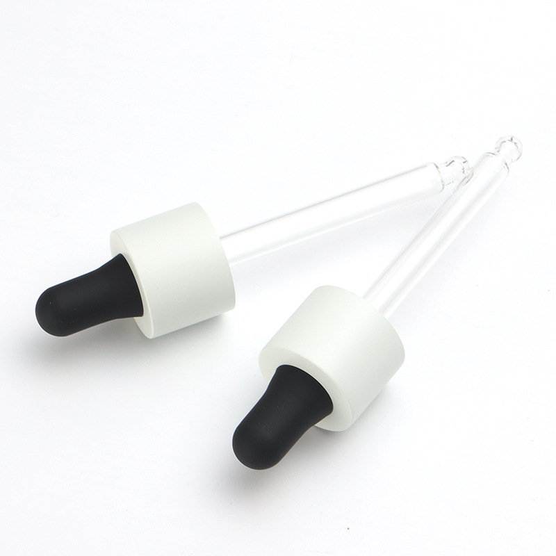Manufacturers supply 20-tooth spray paint silicone dropper essential oil bottle essence liquid sub-bottle rubber head glass dropper wholesale