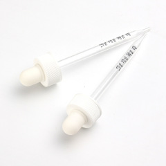 Supply 24 teeth/400 silicone dropper easy to press with scale silicone head glass dropper manufacturer processing and production