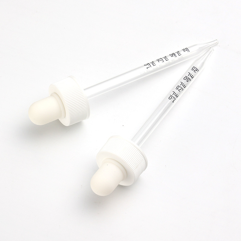 Supply 24 teeth/400 silicone dropper easy to press with scale silicone head glass dropper manufacturer processing and production