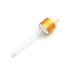 Supply 13 pressure nitrile dropper sub-gold center ring can be printed with LOGO white silicone head with glass tube nitrile dropper