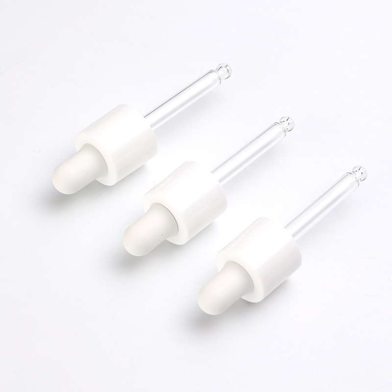 Supply 13B smooth nitrile dropper plastic center ring variety of white transparent glass dropper manufacturers wholesale
