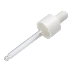 Supply 20 teeth/410 smooth nitrile dropper silicone head white middle circle transparent glass dropper manufacturer wholesale