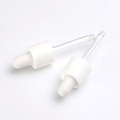 Supply 13B smooth nitrile dropper plastic center ring variety of white transparent glass dropper manufacturers wholesale