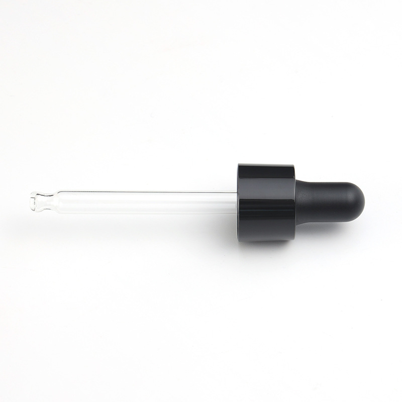 Supply 18-tooth PETG nitrile dropper, black glossy nitrile rubber head glass dropper, various specifications, manufacturers wholesale