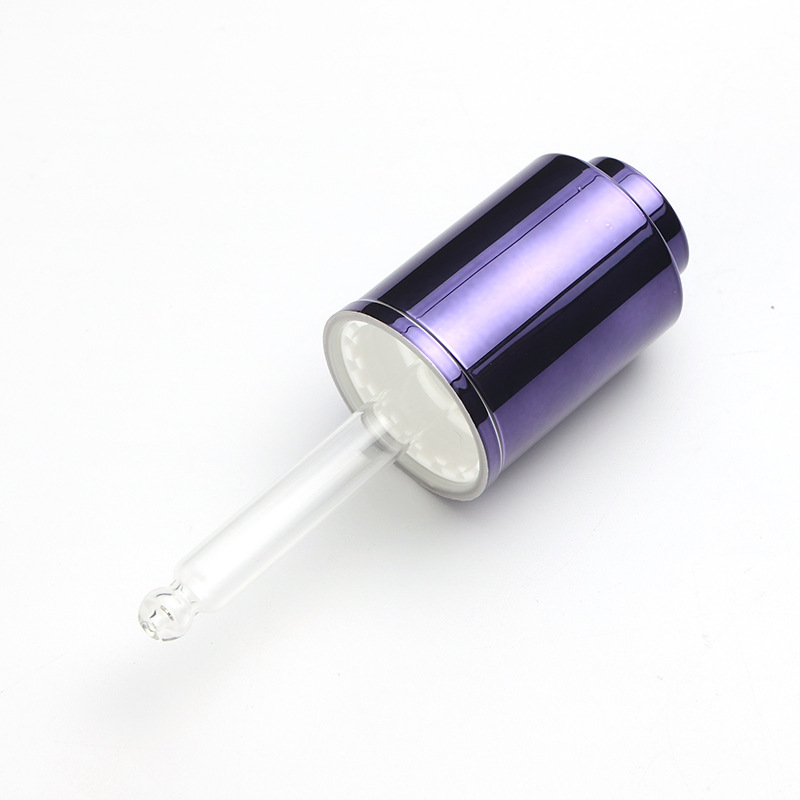 Supply 20-tooth UV press dropper cosmetic essence dispensing dropper rotatable press glass dropper wholesale