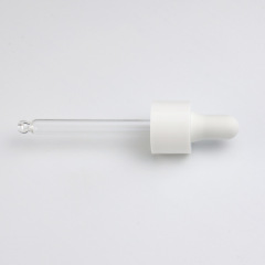Supply 20 teeth/410 smooth nitrile dropper silicone head white middle circle transparent glass dropper manufacturer wholesale