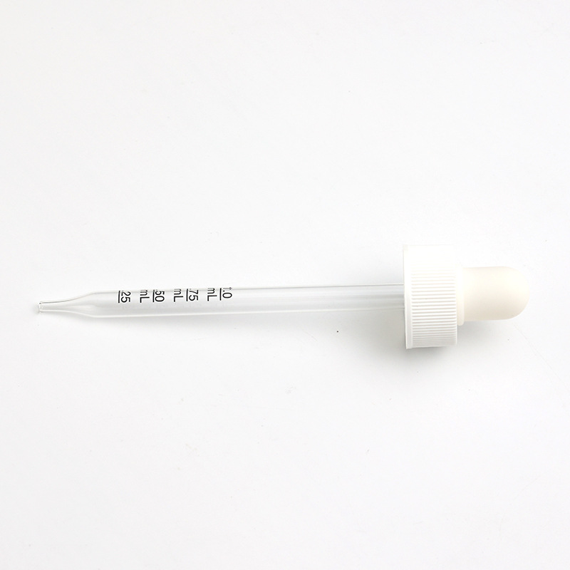 Supply 24 teeth/400 silicone dropper easy to press with scale silicone head glass dropper manufacturer processing and production