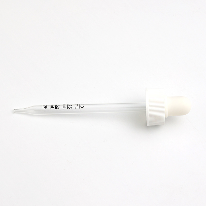 Supply 24 teeth/400 silicone dropper easy to press with scale silicone head glass dropper manufacturer processing and production