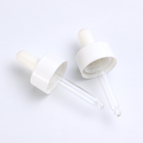 Supply 20 teeth/400 double-layer rubber head dropper cosmetic packaging material essence liquid packaging transparent glass dropper