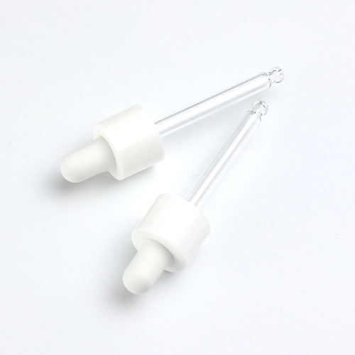 Supply 13A smooth dropper white silicone head middle circle transparent glass dropper cosmetics packaging rubber head dropper