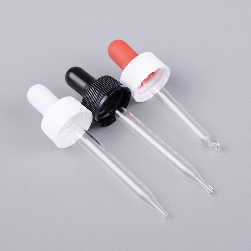 Plastic dropper cosmetic essence glass dropper pp rubber head essential oil dropper