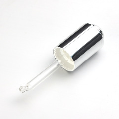 Supply 18 teeth/415 silver push dropper cosmetic essential oil bottle push glass dropper manufacturer production and wholesale