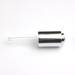 Supply 18 teeth/415 silver push dropper cosmetic essential oil bottle push glass dropper manufacturer production and wholesale
