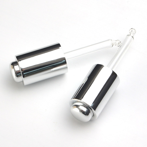 Supply 18 teeth/415 silver push dropper cosmetic essential oil bottle push glass dropper manufacturer production and wholesale