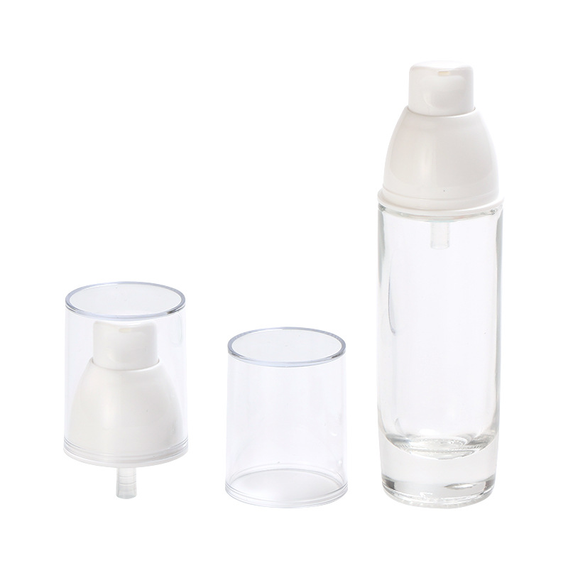 Supply 18/415 double-layer tower-shaped powder pump nozzle AS transparent cover push-type cosmetic nozzle manufacturer wholesale