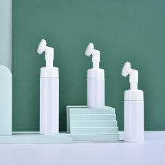PET mousse foaming bottle silicone brush head cleansing facial cleanser foam bottle foaming bottle bubble bottle