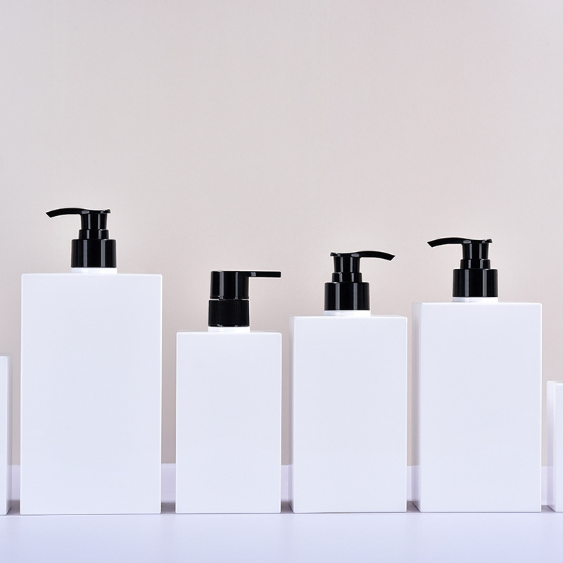 PETG right angle square lotion bottle shampoo shower gel hand soap press bottle washing and care bottle